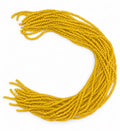 Faceted Glass Beads - Mustard Yellow, 3.2 x 2.7 mm