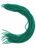 Faceted Glass Beads - Deep Emerald Teal, 3.2 x 2.7 mm