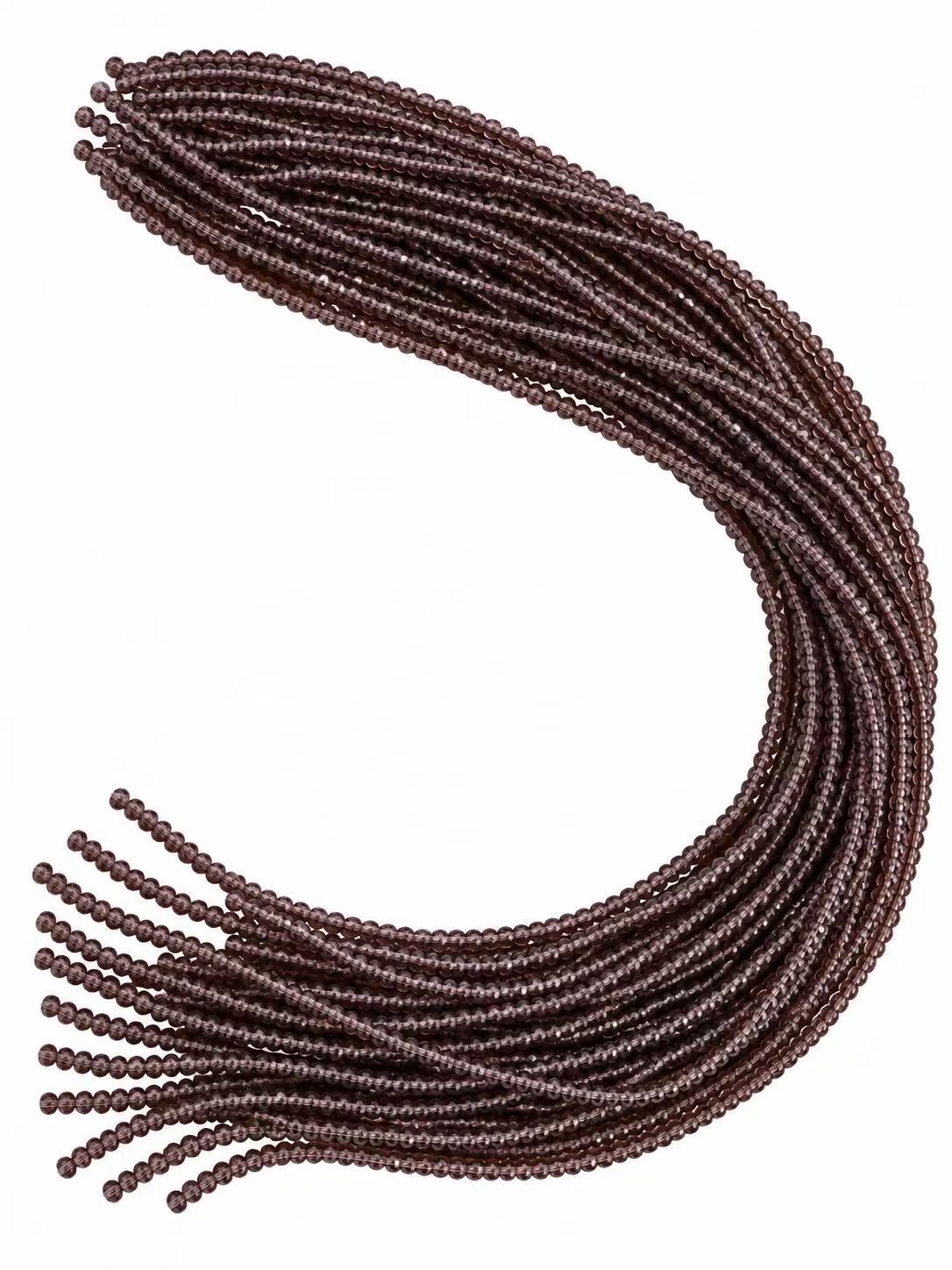 Faceted Glass Beads - Deep Smoky Plum, 3.2 x 2.7 mm