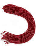 Faceted Glass Beads - Burgundy Wine, 3.2 x 2.7 mm