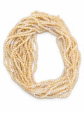 Faceted Glass Beads - Iridescent Champagne Cream, 4.3 x 3.7 mm
