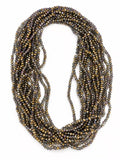 Faceted Glass Beads - Iridescent Smoky Gold Grey, 4.3 x 3.7 mm