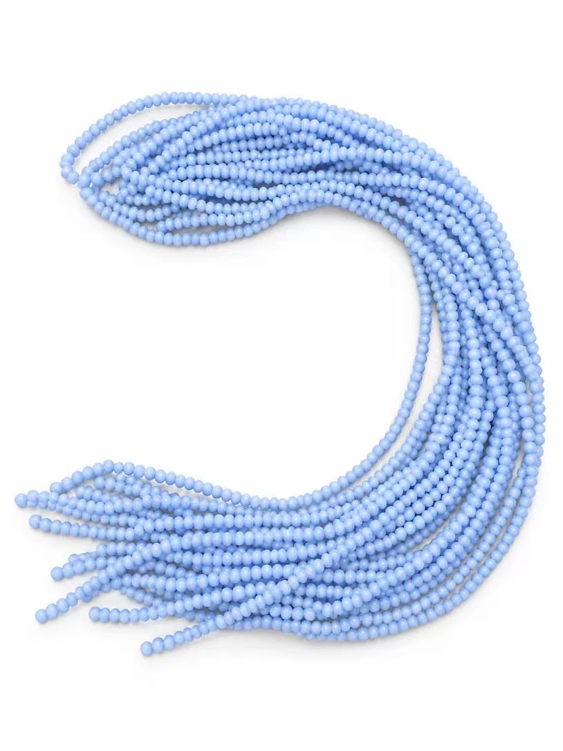 Faceted Glass Beads - Powder Blue, 4 x 3 mm Roundelle