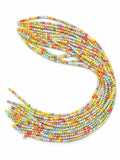 Faceted Glass Beads - Pastel Rainbow Mix, 4 x 3 mm Roundelle
