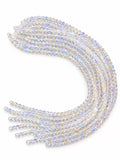 Crystal Rondelle Beads - Crystal AB, 8 x 6 mm