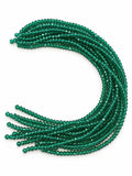 Crystal Rondelle Beads - Emerald Green, 8 x 6 mm
