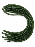 Crystal Rondelle Beads - Deep Forest Green, 8 x 6 mm