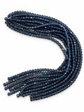Crystal Rondelle Beads - Midnight Navy, 8 x 6 mm