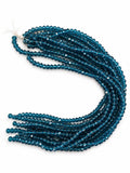 Crystal Rondelle Beads - Deep Teal Blue, 8 x 6 mm