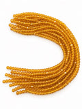 Crystal Rondelle Beads - Golden Amber, 8 x 6 mm