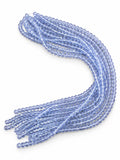 Crystal Rondelle Beads - Soft Lavender Blue, 8 x 6 mm
