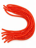 Crystal Rondelle Beads - Vivid Mandarin Orange, 8 x 6 mm