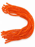 Crystal Rondelle Beads - Neon Tangerine, 8 x 6 mm