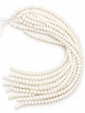 Crystal Rondelle Beads - Pearl White, 8 x 6 mm