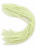 Crystal Rondelle Beads - Pale Lime AB, 8 x 6 mm
