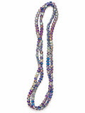 Iridescent Heart Glass Beads - Aurora Mix, 8 mm
