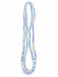 Iridescent Heart Glass Beads - Crystal AB, 8 mm