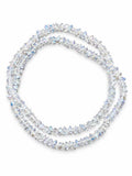 K9 Crystal AB Glass Beads - Faceted Triangle, 6 mm