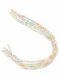 Cone Glass Beads - Pastel Rainbow Mix, 4 mm