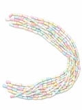 Cone Glass Beads - Pastel Rainbow Mix, 6 mm